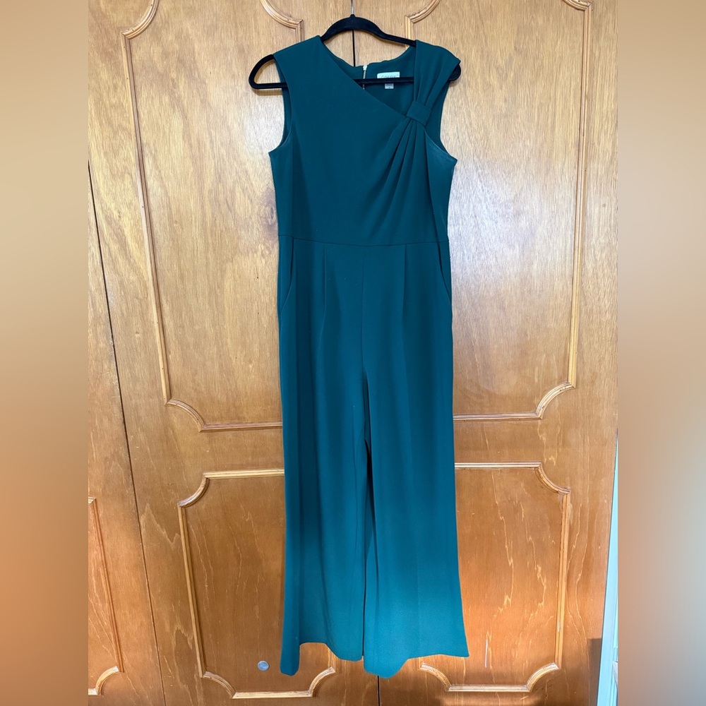 Calvin Klein One Shoulder Teal Dress